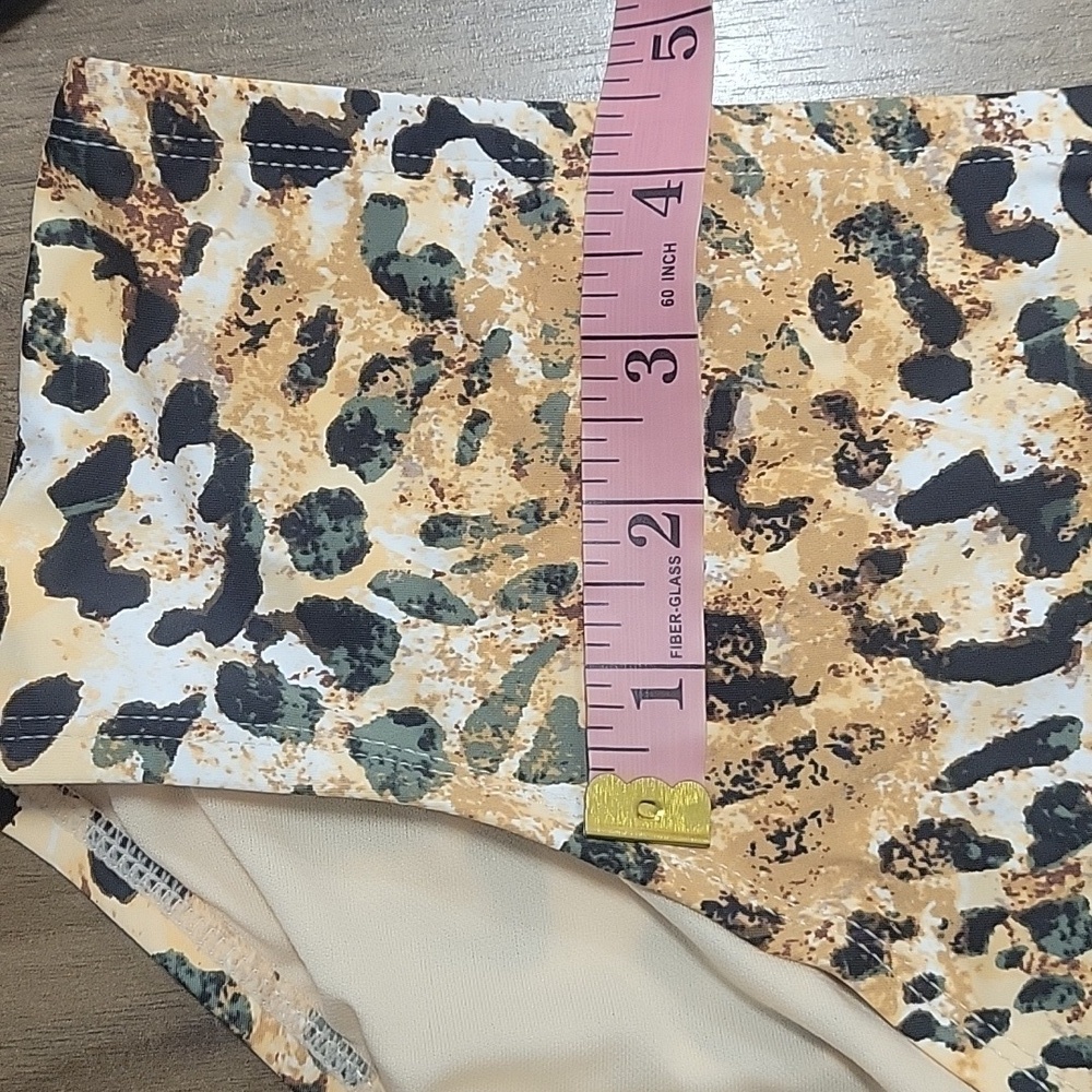 Mynah-Leopard Print NWT-Two Piece Mynah Bathing Suit-Size 22W - Picture 16 of 17
